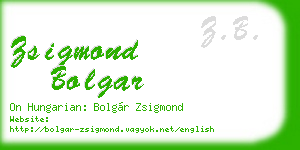 zsigmond bolgar business card